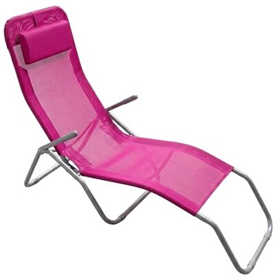 Spetebo Chaise longue de jardin avec coussin 190 cm Pliable Finition de qualité supérieure Fuchsia Chaise longue de jardin avec tissu en plastique Chaise longue inclinable Pour jardin Spetebo Chaise longue de jardin avec coussin 190 cm Pliable Finition de qualité supérieure Fuchsia Chaise longue de jardin avec tissu en plastique Chaise longue inclinable Pour jardin
