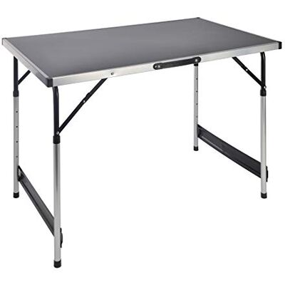 Spetebo Table de camping en aluminium 100 x 60 cm Réglable en hauteur facilement Table universelle pliable avec poignée de transport pour le camping et le jardin Spetebo Table de camping en aluminium 100 x 60 cm Réglable en hauteur facilement Table universelle pliable avec poignée de transport pour le camping et le jardin