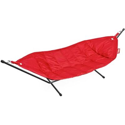 Fatboy ® Headdemock Hamac Double XXL Hamac 2 Personnes/Places avec Support Rouge Approprié pour l'extérieur pour Jardin & terrasse 270 x 138 cm Fatboy ® Headdemock Hamac Double XXL Hamac 2 Personnes/Places avec Support Rouge Approprié pour l'extérieur pour Jardin & terrasse 270 x 138 cm