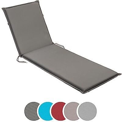 sleepling 193932 Coussin d'extérieur pour chaises Longues Chaise de Jardin Bain de Soleil Fabriqué en UE Bande de réglage Housse Amovible et Lavable, 190 x 58 x 6 cm, Gris sleepling 193932 Coussin d'extérieur pour chaises Longues Chaise de Jardin Bain de Soleil Fabriqué en UE Bande de réglage Housse Amovible et Lavable, 190 x 58 x 6 cm, Gris