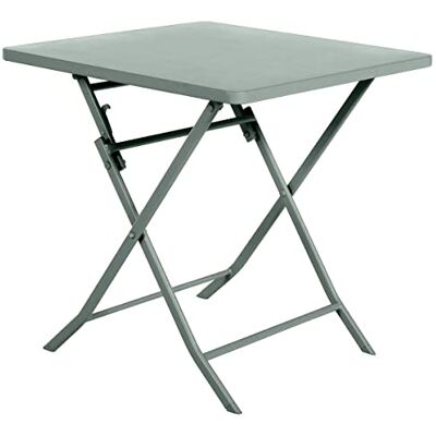HESPERIDE Hespéride Table de Jardin Pliante Carrée Greensboro 2 Places Vert Olive Acier Antirouille Renforcé Mobilier pour Jardin, Balcon, Terrasse HESPERIDE Hespéride Table de Jardin Pliante Carrée Greensboro 2 Places Vert Olive Acier Antirouille Renforcé Mobilier pour Jardin, Balcon, Terrasse