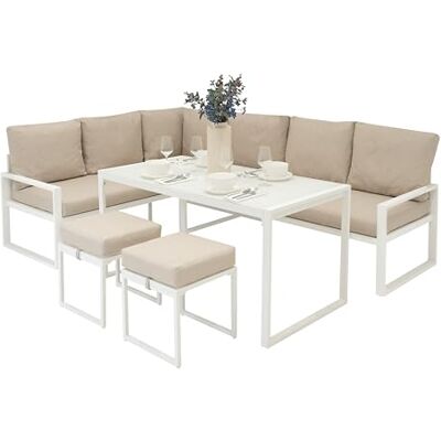 Monster Cable Ensemble Meubles de Jardin En Aluminium Blanc 7 Places Salon Extérieur Modulaire En Forme de L Table Avec Plateau En Verre Tabourets Coussins Épais Housses Lavables Housse Imper-méable INCLUS Monster Cable Ensemble Meubles de Jardin En Aluminium Blanc 7 Places Salon Extérieur Modulaire En Forme de L Table Avec Plateau En Verre Tabourets Coussins Épais Housses Lavables Housse Imper-méable INCLUS
