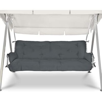 Beautissu Coussin pour Balancelle 180x50x8 cm Flair HS – Coussin de Jardin avec 2 Oreillers – Matelas pour Banc de Jardin, Rembourrage Flocons de Mousse Anthracite Beautissu Coussin pour Balancelle 180x50x8 cm Flair HS – Coussin de Jardin avec 2 Oreillers – Matelas pour Banc de Jardin, Rembourrage Flocons de Mousse Anthracite