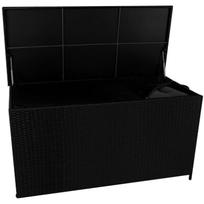 Monster Cable Coffre de Rangement Jardin Extérieur 700 L en Rotin Noir Résistant Aux Intempéries Doublure Zippée Rangement de Coussins Serviettes Jouets Meuble de Jardin Terrasse Cadre en Acier Verin en Gaz Monster Cable Coffre de Rangement Jardin Extérieur 700 L en Rotin Noir Résistant Aux Intempéries Doublure Zippée Rangement de Coussins Serviettes Jouets Meuble de Jardin Terrasse Cadre en Acier Verin en Gaz