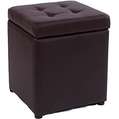 JCPQDWTD Pouf cube en cuir – Tabouret avec rangement peu encombrant – Ottoman polyvalent pour la maison, le jardin, le salon JCPQDWTD Pouf cube en cuir – Tabouret avec rangement peu encombrant – Ottoman polyvalent pour la maison, le jardin, le salon