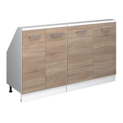 Vicco Ensembles de meuble de rangement sous pente Rion, Sonoma/Blanc L140 x P46 cm , Lot de 2, gain de place pour les pièces mansardées Vicco Ensembles de meuble de rangement sous pente Rion, Sonoma/Blanc L140 x P46 cm , Lot de 2, gain de place pour les pièces mansardées