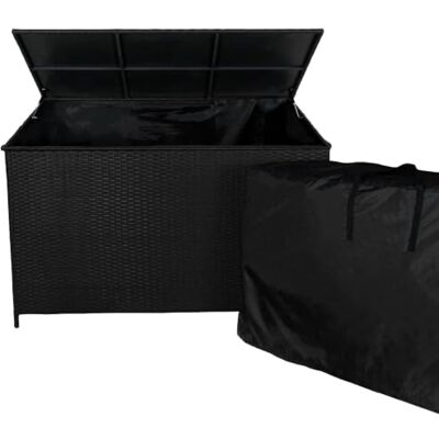 Monster Cable Coffre de Rangement Jardin Extérieur 586 L en Rotin Noir Résistant Aux Intempéries Doublure Zippée Rangement de Coussins Serviettes Jouets Meuble de Jardin Terrasse Cadre en Acier Verin en Gaz Monster Cable Coffre de Rangement Jardin Extérieur 586 L en Rotin Noir Résistant Aux Intempéries Doublure Zippée Rangement de Coussins Serviettes Jouets Meuble de Jardin Terrasse Cadre en Acier Verin en Gaz