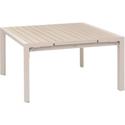 HESPERIDE Hespéride Table de Jardin Extensible Carrée Evasion Argile 10 Places Aluminium Antirouille Aluminium Effet Bois Meuble d'Extérieur Rallonge HESPERIDE Hespéride Table de Jardin Extensible Carrée Evasion Argile 10 Places Aluminium Antirouille Aluminium Effet Bois Meuble d'Extérieur Rallonge