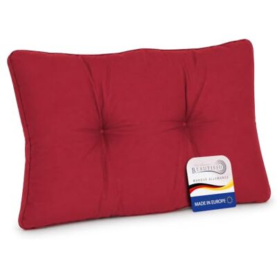 Beautissu coussin extérieur jardin dossier coussin chaise pour balcon idéal 60x40x12cm rouge pour lounge meubles rotin assise banc xLuna Beautissu coussin extérieur jardin dossier coussin chaise pour balcon idéal 60x40x12cm rouge pour lounge meubles rotin assise banc xLuna