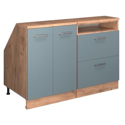 Vicco Ensembles de meuble de rangement sous pente Rion Bleu-gris/Chêne doré L120 x P60 cm , Lot de 2, gain de place pour les pièces mansardées Vicco Ensembles de meuble de rangement sous pente Rion Bleu-gris/Chêne doré L120 x P60 cm , Lot de 2, gain de place pour les pièces mansardées