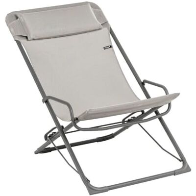 Lafuma Transat Jardin oscillant Fabriqué en FRANCE Garantie 5 ans Gris Niveau de confort ●●●○○ (3/5), Largeur généreuse 58 cm, Résistant UV et pluie, Lafuma Transat Jardin oscillant Fabriqué en FRANCE Garantie 5 ans Gris Niveau de confort ●●●○○ (3/5), Largeur généreuse 58 cm, Résistant UV et pluie,
