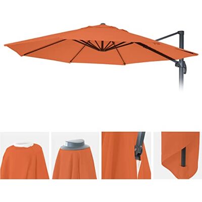 Mendler HWC-A96 Housse de parasol 8 baleines rondes Ø 3 m 220 g/m² Polyester Housse de rechange pour parasol déporté HWC-A96 Mendler HWC-A96 Housse de parasol 8 baleines rondes Ø 3 m 220 g/m² Polyester Housse de rechange pour parasol déporté HWC-A96