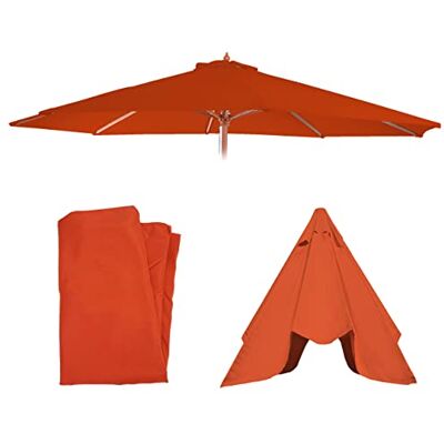 Mendler Housse de rechange pour parasol Florida Ø 3,5 m Terracotta Housse de rechange pour parasol en polyester, 8 baleines Mendler Housse de rechange pour parasol Florida Ø 3,5 m Terracotta Housse de rechange pour parasol en polyester, 8 baleines