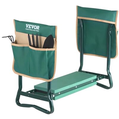 VEVOR Repose-genoux et siège de jardin très résistant, tabouret de jardin portable avec coussin de genoux en EVA de 15,2 cm et 2 sacs à outils, banc de jardin pliable pour soulager les douleurs au VEVOR Repose-genoux et siège de jardin très résistant, tabouret de jardin portable avec coussin de genoux en EVA de 15,2 cm et 2 sacs à outils, banc de jardin pliable pour soulager les douleurs au