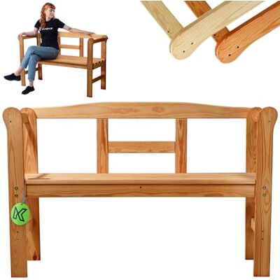 KADAX Banc de jardin en bois résistant aux intempéries avec espace de rangement et dossier, 119 x 44 x 76 cm, marron/H KADAX Banc de jardin en bois résistant aux intempéries avec espace de rangement et dossier, 119 x 44 x 76 cm, marron/H