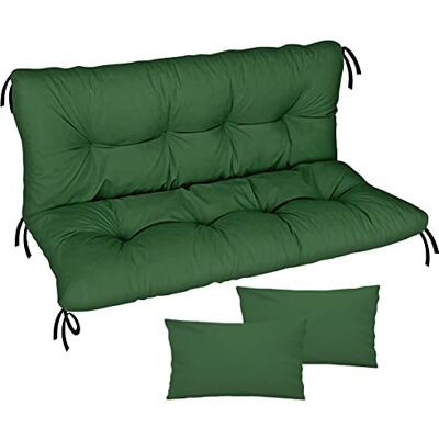 Ferocity Coussin imperméable pour balancelle de Jardin, Matelas 100x50x50 pour Meubles en Palette, Grand Confort Coussins avec Dossier, Meubles de Jardin, Vert [133 Ferocity Coussin imperméable pour balancelle de Jardin, Matelas 100x50x50 pour Meubles en Palette, Grand Confort Coussins avec Dossier, Meubles de Jardin, Vert [133