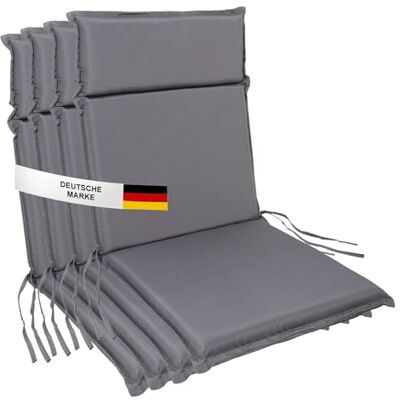 Albatros Lot de 4 coussins pour chaise de jardin Anthracite 99 x 45 cm Résistant aux UV et imperméable Albatros Lot de 4 coussins pour chaise de jardin Anthracite 99 x 45 cm Résistant aux UV et imperméable