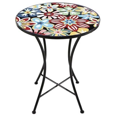 AXI Amélie Table Bistrot, Mosaique, Fiesta Flower Table D'Appoint Bistrot Pour L'Extérieur, Pour Jardin/Balcon/Terrasse 60 X 60 X 75 Cm AXI Amélie Table Bistrot, Mosaique, Fiesta Flower Table D'Appoint Bistrot Pour L'Extérieur, Pour Jardin/Balcon/Terrasse 60 X 60 X 75 Cm