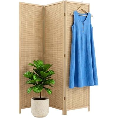 Relaxdays Paravent 3 panneaux, pliant, H x L : 170 x 120 cm, naturel bambou, salon, séparateur d'intérieur Relaxdays Paravent 3 panneaux, pliant, H x L : 170 x 120 cm, naturel bambou, salon, séparateur d'intérieur