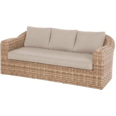 HESPERIDE Hespéride Canapé de Jardin Mooréa Savana 3 Places Anti-rouille Résine Tressée Coussins Déhoussables Tissu Déperlant Pieds Ajustables HESPERIDE Hespéride Canapé de Jardin Mooréa Savana 3 Places Anti-rouille Résine Tressée Coussins Déhoussables Tissu Déperlant Pieds Ajustables