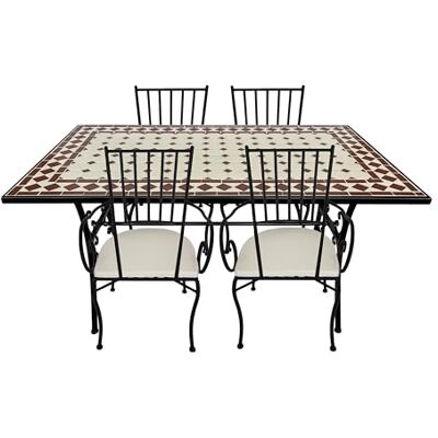 AXI Leonie Table Et Chaise Bistrot, 4 Chaises 1 Table, Ensemble Bistro Extérieur, Mosaique Vin Rouge Salon De Jardin Bistrot, Table Bistrot Pour Jardin/Balcon/Terrasse AXI Leonie Table Et Chaise Bistrot, 4 Chaises 1 Table, Ensemble Bistro Extérieur, Mosaique Vin Rouge Salon De Jardin Bistrot, Table Bistrot Pour Jardin/Balcon/Terrasse