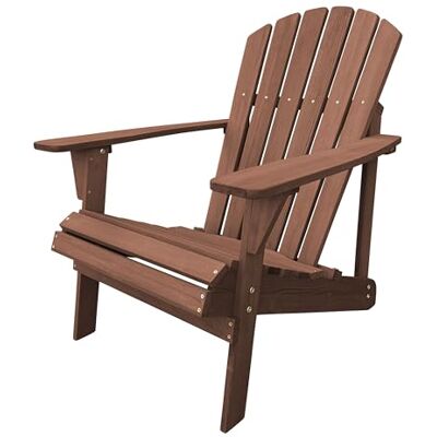 AXI Carmen Chaise Adirondack, Transat Bois, Marron 90 x 78 x 93 cm, 14 kg Pour le Jardin, 1 personne/Fauteuil Exterieur A dossier haut AXI Carmen Chaise Adirondack, Transat Bois, Marron 90 x 78 x 93 cm, 14 kg Pour le Jardin, 1 personne/Fauteuil Exterieur A dossier haut