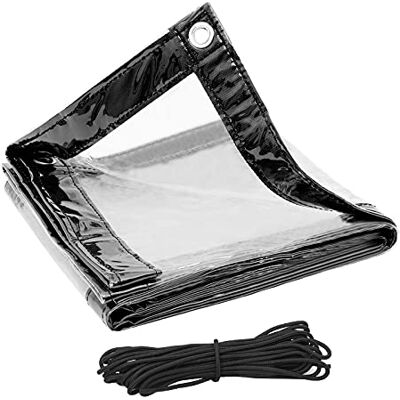 WOLTU Bâche transparente en PVC imperméable avec œillets anti-UV 2 x 2 m 380 g/m² ; PVC ; transparent ; avec œillets ; anti-UV ; pour balcon/terrasse/serre WOLTU Bâche transparente en PVC imperméable avec œillets anti-UV 2 x 2 m 380 g/m² ; PVC ; transparent ; avec œillets ; anti-UV ; pour balcon/terrasse/serre