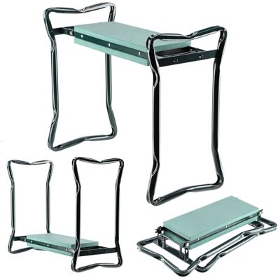 KADAX Agenouilloir/banc/tabouret de jardinage, pliable, avec coussin en mousse, 59,5 x 49 x 27,5 cm, vert, sans sac KADAX Agenouilloir/banc/tabouret de jardinage, pliable, avec coussin en mousse, 59,5 x 49 x 27,5 cm, vert, sans sac