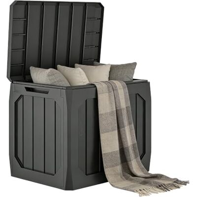 Outsunny Coffre de rangement exterieur 121L avec Poignées 56x45x53 cm Noir Coffre de Jardin, Conteneur Étanche, Malle de Rangement en PP, Extérieur Intérieur Jardin Terrasse Outsunny Coffre de rangement exterieur 121L avec Poignées 56x45x53 cm Noir Coffre de Jardin, Conteneur Étanche, Malle de Rangement en PP, Extérieur Intérieur Jardin Terrasse