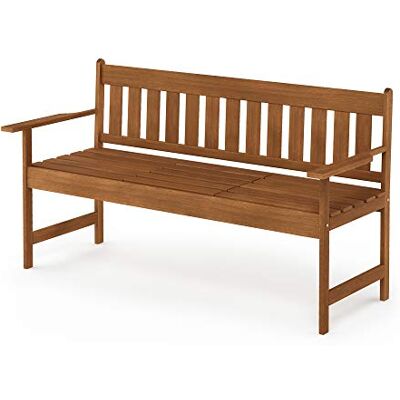 Furinno Bancs d'extérieur en bois, naturel, 3 places Furinno Bancs d'extérieur en bois, naturel, 3 places