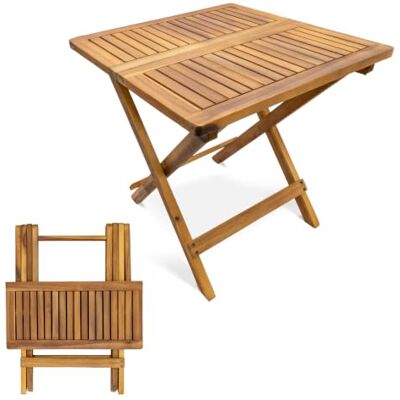 Spetebo Table de jardin en acacia huilé 50 cm Table pliante pour l'intérieur et l'extérieur Table d'appoint pour balcon, terrasse, jardin Table de bistrot pliante massive Spetebo Table de jardin en acacia huilé 50 cm Table pliante pour l'intérieur et l'extérieur Table d'appoint pour balcon, terrasse, jardin Table de bistrot pliante massive