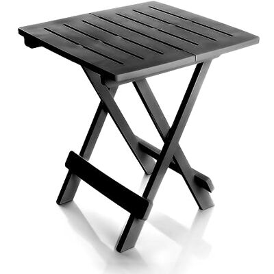 BigDean Petite table pliante en plastique anthracite 45 x 43 x 50 cm – Table d'appoint résistante aux intempéries – Convient pour l'intérieur et l'extérieur – Petite table à manger, table de jardin, BigDean Petite table pliante en plastique anthracite 45 x 43 x 50 cm – Table d'appoint résistante aux intempéries – Convient pour l'intérieur et l'extérieur – Petite table à manger, table de jardin,