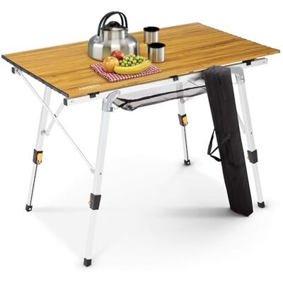 Arebos Table de Camping Pliable 120 x 70 cm, Hauteur Réglable (58-78 cm), Accessoires de Camping, Jardin, Barbecue, Pique-nique, Inclut Sac de Transport Marron Arebos Table de Camping Pliable 120 x 70 cm, Hauteur Réglable (58-78 cm), Accessoires de Camping, Jardin, Barbecue, Pique-nique, Inclut Sac de Transport Marron