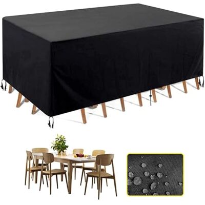 ART Housse Salon de Jardin Exterieur, Housse de Table Jardin Rectangulaire, Housse Protection Mobilier de Jardin, Housse Protection Table Jardin Impermeable Bâche Table Jardin 280x160x100cm ART Housse Salon de Jardin Exterieur, Housse de Table Jardin Rectangulaire, Housse Protection Mobilier de Jardin, Housse Protection Table Jardin Impermeable Bâche Table Jardin 280x160x100cm