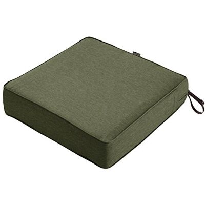 Classic Accessories Montlake FadeSafe Coussin carré pour chaise longue – 12,7 cm d'épaisseur – Coussin de terrasse robuste avec revers résistant à l'eau – Vert fougère chiné – 63,5 x 63,5 x 12,7 cm (l Classic Accessories Montlake FadeSafe Coussin carré pour chaise longue – 12,7 cm d'épaisseur – Coussin de terrasse robuste avec revers résistant à l'eau – Vert fougère chiné – 63,5 x 63,5 x 12,7 cm (l
