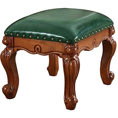 WENWENLEE Repose-pieds ottoman, tabouret de table basse, tabouret rond en bois massif, jetée d'arbre, salon, jardin, 2 couleurs (couleur : A, taille : 32 x 45 cm) (vert #b 4 WENWENLEE Repose-pieds ottoman, tabouret de table basse, tabouret rond en bois massif, jetée d'arbre, salon, jardin, 2 couleurs (couleur : A, taille : 32 x 45 cm) (vert #b 4