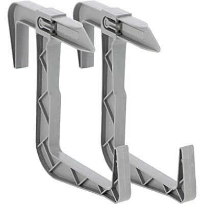 KADAX Lot de 2 supports de balcon pour jardinière de balcon, sans perçage, largeur de fixation réglable, suspension stable pour balustrade et rebord de fenêtre KADAX Lot de 2 supports de balcon pour jardinière de balcon, sans perçage, largeur de fixation réglable, suspension stable pour balustrade et rebord de fenêtre