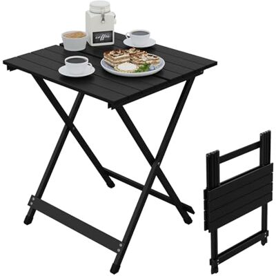WOLTU Table de Camping en Aluminium, Table d'appoint Pliante, Ultra-légère Portable et Pliable 50,5x47x59,5cm Noir WOLTU Table de Camping en Aluminium, Table d'appoint Pliante, Ultra-légère Portable et Pliable 50,5x47x59,5cm Noir