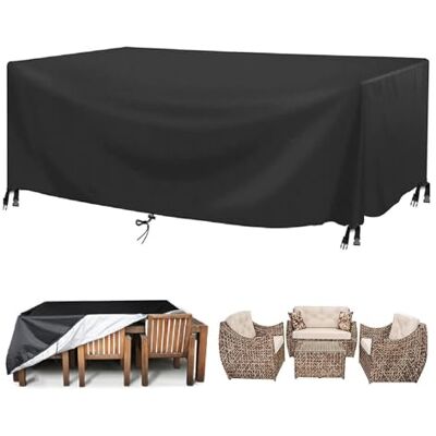 ART Housse de protection imperméable pour meubles de jardin 230 x 150 x 100 cm Noir Coupe-vent Anti-UV Tissu Oxford 600D Pour table de jardin ART Housse de protection imperméable pour meubles de jardin 230 x 150 x 100 cm Noir Coupe-vent Anti-UV Tissu Oxford 600D Pour table de jardin