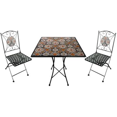 AXI Camilla Table Et Chaise Bistrot, 2 Chaises 1 Table, Ensemble Bistro Extérieur, Mosaique Casa Del Sol Salon De Jardin Bistrot, Table Bistrot Pour Jardin/Balcon/Terrasse AXI Camilla Table Et Chaise Bistrot, 2 Chaises 1 Table, Ensemble Bistro Extérieur, Mosaique Casa Del Sol Salon De Jardin Bistrot, Table Bistrot Pour Jardin/Balcon/Terrasse