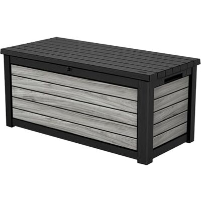 Keter Northwood Boîte de rangement/boîte à coussin de 623 litres 100 % étanche avec ventilation donc pas d'odeur désagréable Aspect bois moderne Couvercle rechargeable jusqu'à 250 kg Couvercle Keter Northwood Boîte de rangement/boîte à coussin de 623 litres 100 % étanche avec ventilation donc pas d'odeur désagréable Aspect bois moderne Couvercle rechargeable jusqu'à 250 kg Couvercle