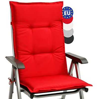 Beautissu coussin fauteuil jardin haut dossier antidérapant résistant 120x50cm rouge confortable matelas assise chaise exterieur terrasse balcon Lumière Base HL Beautissu coussin fauteuil jardin haut dossier antidérapant résistant 120x50cm rouge confortable matelas assise chaise exterieur terrasse balcon Lumière Base HL