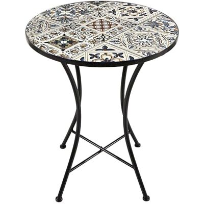AXI Amélie Table Bistrot, Mosaique, Bleu Clair Table D'Appoint Bistrot Pour L'Extérieur, Pour Jardin/Balcon/Terrasse 60 X 60 X 75 Cm AXI Amélie Table Bistrot, Mosaique, Bleu Clair Table D'Appoint Bistrot Pour L'Extérieur, Pour Jardin/Balcon/Terrasse 60 X 60 X 75 Cm
