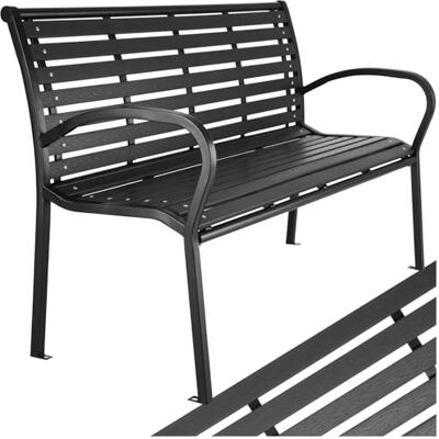 tectake ® Banc de jardin 3 places Banc résistant aux intempéries Capacité de charge jusqu'à 200 kg, 126 x 62 x 81,5 cm Plastique aspect bois Banc de balcon, banc de jardin en bois tectake ® Banc de jardin 3 places Banc résistant aux intempéries Capacité de charge jusqu'à 200 kg, 126 x 62 x 81,5 cm Plastique aspect bois Banc de balcon, banc de jardin en bois