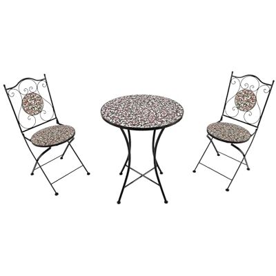 AXI Amélie Table Et Chaise Bistrot, 2 Chaises 1 Table, Ensemble Bistro Extérieur Rose Rose Salon De Jardin Bistrot, Table Bistrot Mosaique Pour Jardin/Balcon/Terrasse AXI Amélie Table Et Chaise Bistrot, 2 Chaises 1 Table, Ensemble Bistro Extérieur Rose Rose Salon De Jardin Bistrot, Table Bistrot Mosaique Pour Jardin/Balcon/Terrasse