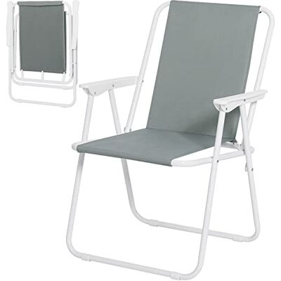 WOLTU Chaise de camping pliable et légère, charge jusqu'à 100 kg Chaise de plage pour camping, balcon, jardin WOLTU Chaise de camping pliable et légère, charge jusqu'à 100 kg Chaise de plage pour camping, balcon, jardin