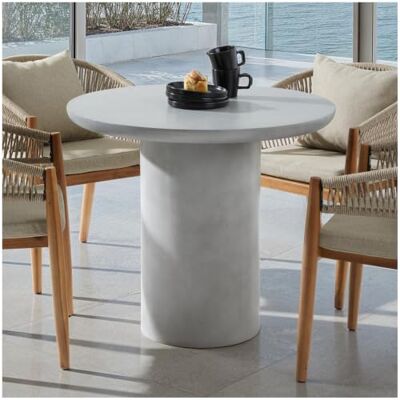 tectake Table d'appoint ronde pour l'intérieur et l'extérieur, table de salon, intérieur, extérieur et jardin, table à manger, table de cuisine, table de jardin, table de balcon résistante aux tectake Table d'appoint ronde pour l'intérieur et l'extérieur, table de salon, intérieur, extérieur et jardin, table à manger, table de cuisine, table de jardin, table de balcon résistante aux