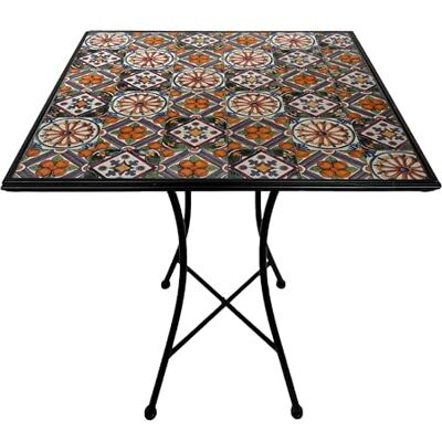 AXI Camilla Table de Bistrot Mosaïque Casa del Sole Table Extérieure, Carrée, Carreaux en Céramique, 60 x 60 x 75 cm AXI Camilla Table de Bistrot Mosaïque Casa del Sole Table Extérieure, Carrée, Carreaux en Céramique, 60 x 60 x 75 cm