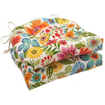 Pillow Perfect Gregoire Prima Lot de 2 coussins de chaise réversibles pour intérieur et extérieur Bleu 40,6 x 45,5 x 4 cm Pillow Perfect Gregoire Prima Lot de 2 coussins de chaise réversibles pour intérieur et extérieur Bleu 40,6 x 45,5 x 4 cm
