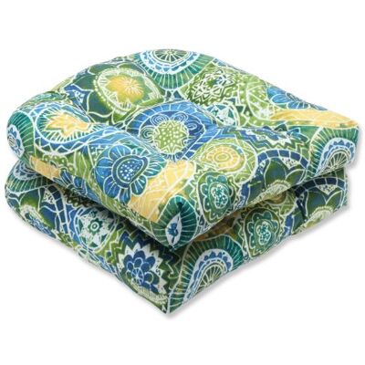 Pillow Perfect Omnia Lagoon Coussins de siège touffetés pour intérieur/extérieur (dossier rond), 48,3 x 48,3 cm, bleu Pillow Perfect Omnia Lagoon Coussins de siège touffetés pour intérieur/extérieur (dossier rond), 48,3 x 48,3 cm, bleu